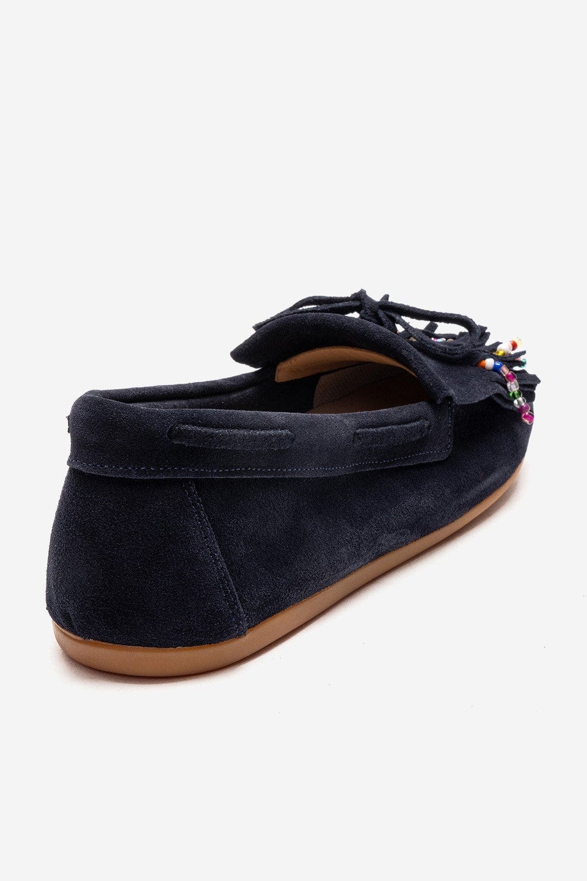 Evelyn Leather Loafer, Alternate, color, Navy Suede