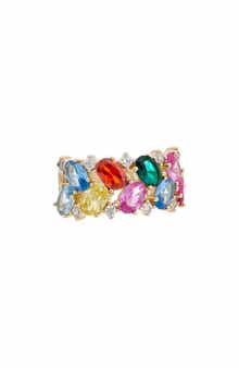 Juvell Rainbow Cubic Zirconia Band Ring