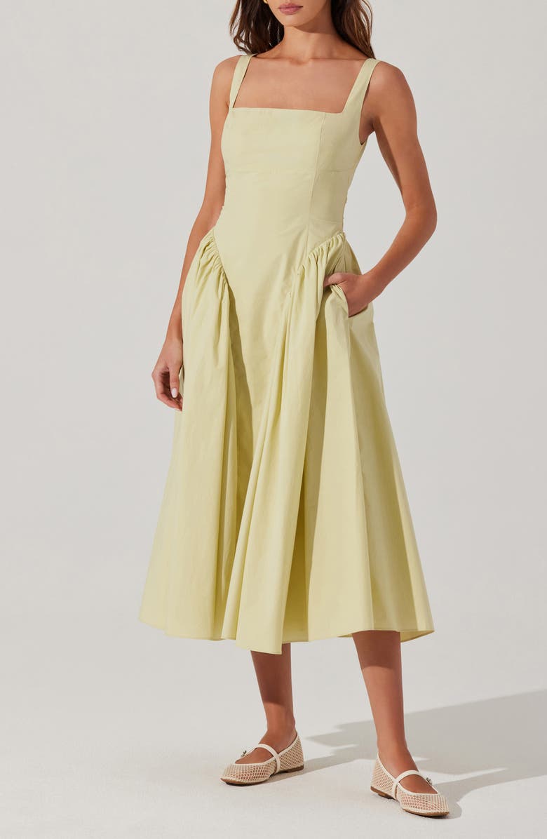 ASTR the Label Vinya Cotton Dress, Alternate, color, Pistachio