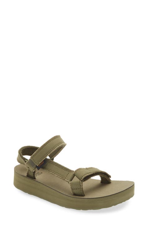 Green teva sandals online