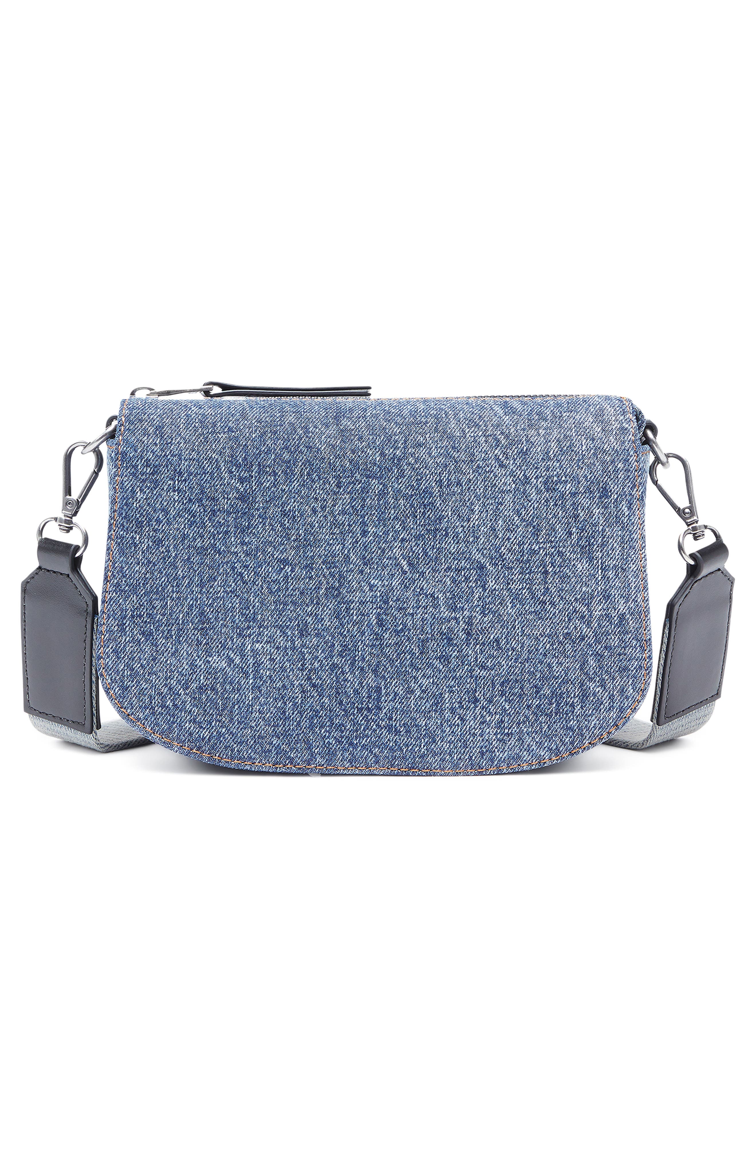 DIESEL<sup
®</sup
 1DR 2.0 Logo Denim Crossbody Bag, Alternate, color, Indigo/ Blue