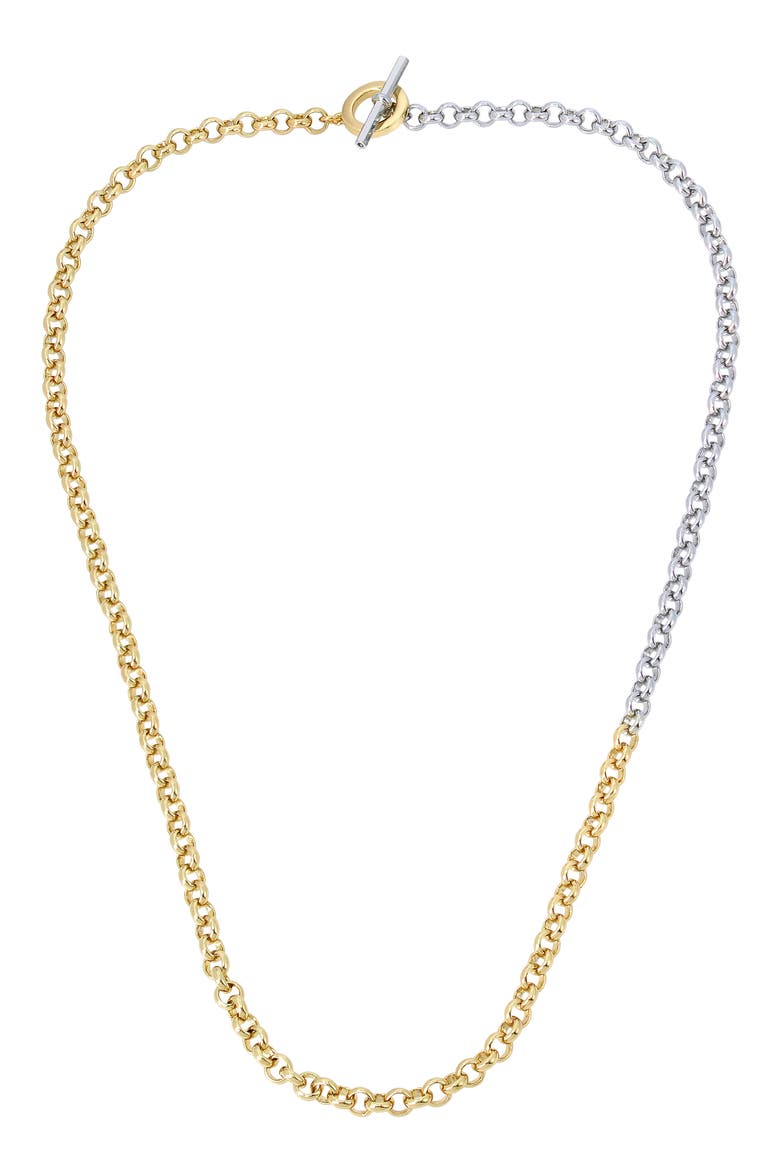 Chain Link Necklace, Main, color, TWOTONE