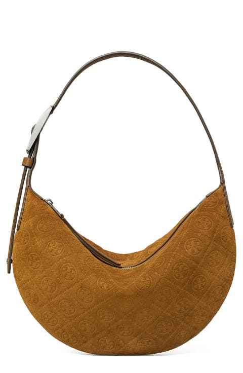 Small T Monogram Suede Balloon Bag