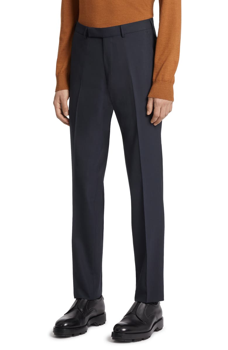 ZEGNA High Performance<sup>™</sup> Wool Trousers, Main, color, Navy