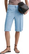 MANGO Low Rise Denim Bermuda Shorts