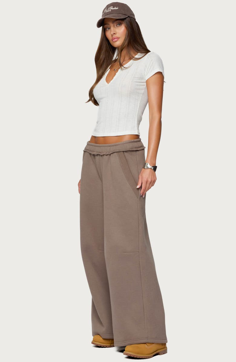 EDIKTED Kori Oversize Baggy Sweatpants, Alternate, color, Brown