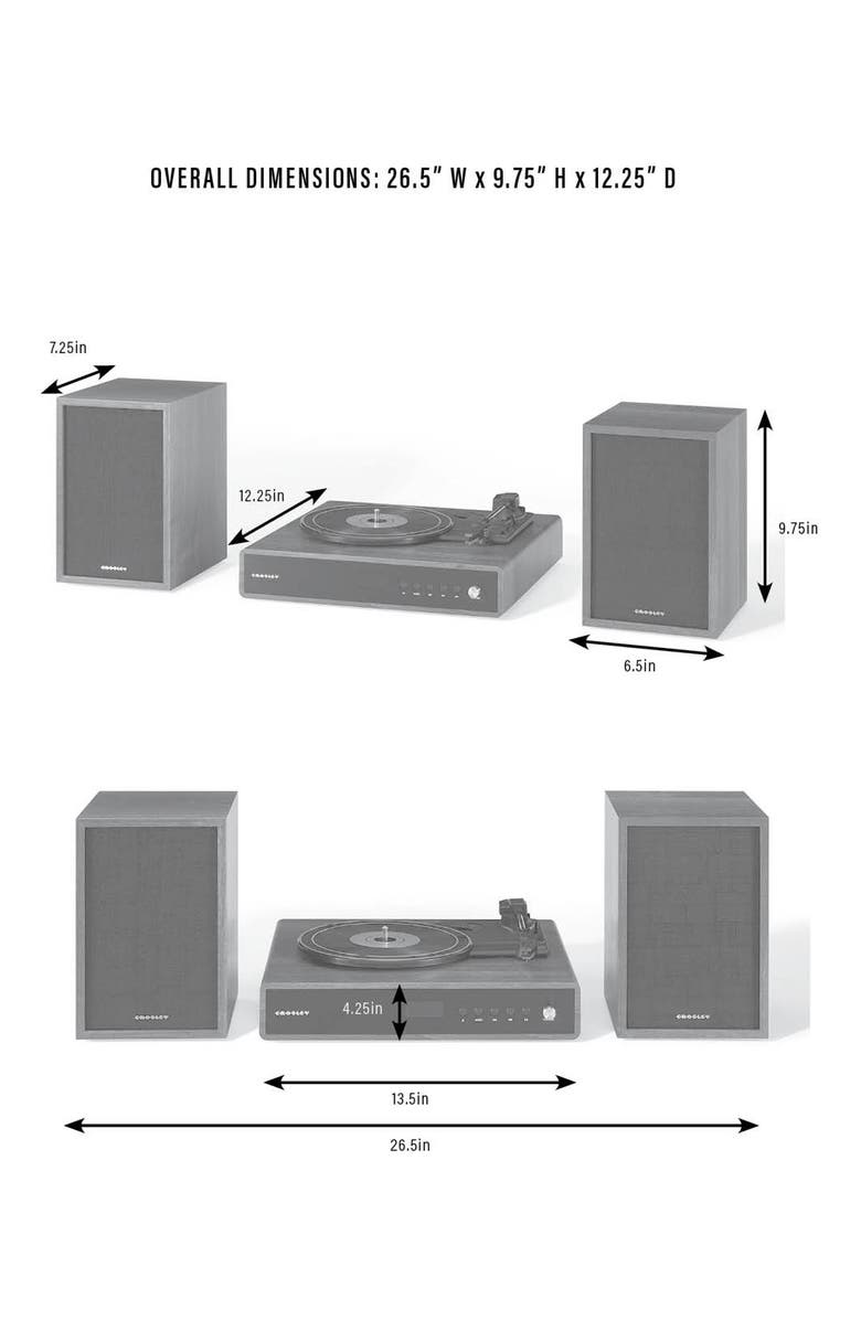 Crosley Radio Alto Bluetooth<sup>®</sup> Record Player & Speakers, Alternate, color,