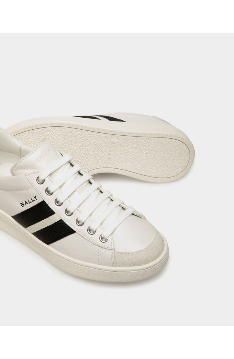 Bally Tennis Sneaker In Buffalo Leather, Alternate, color, White