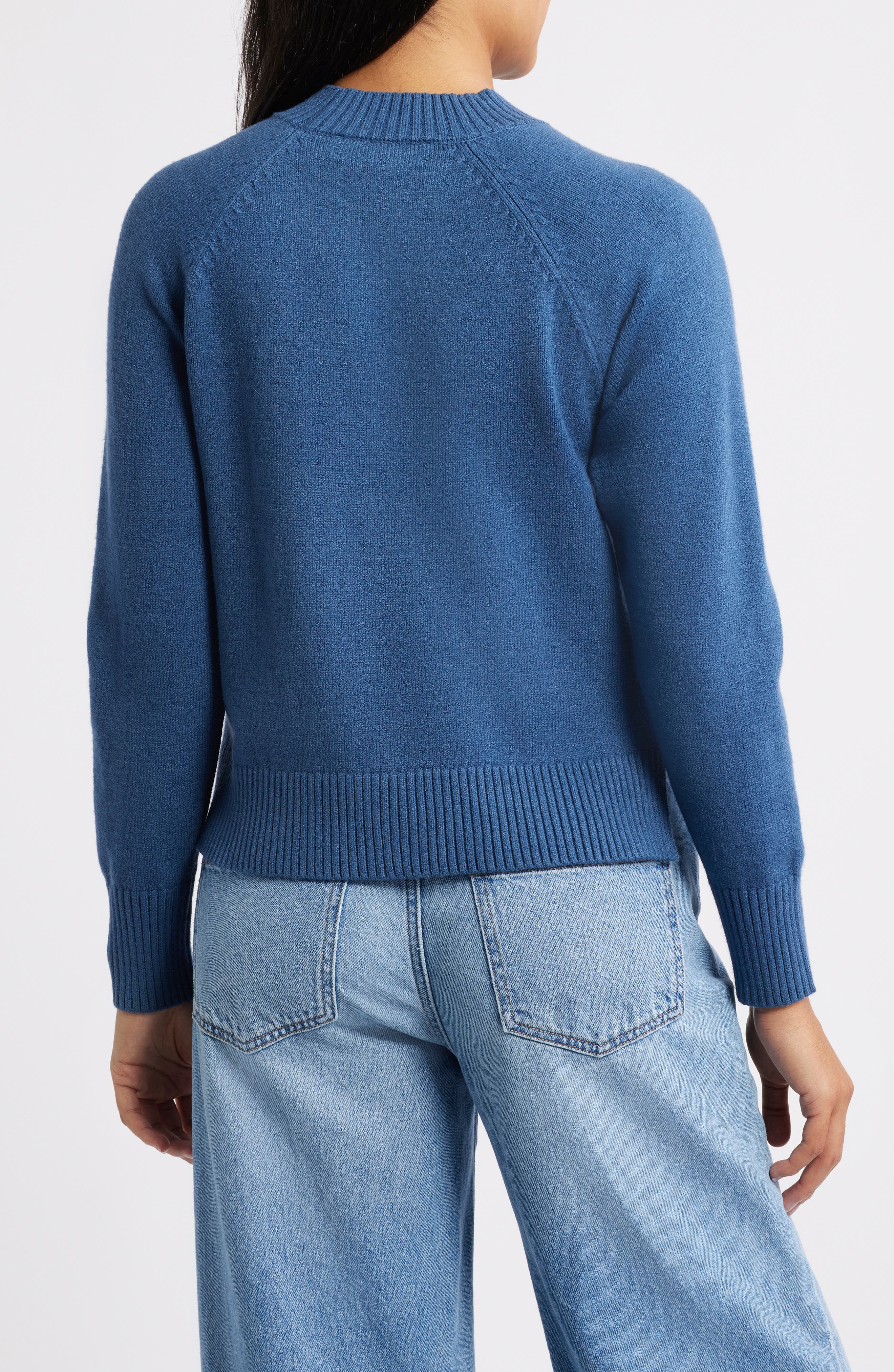 Mock Neck Raglan Sleeve Sweater - image 4