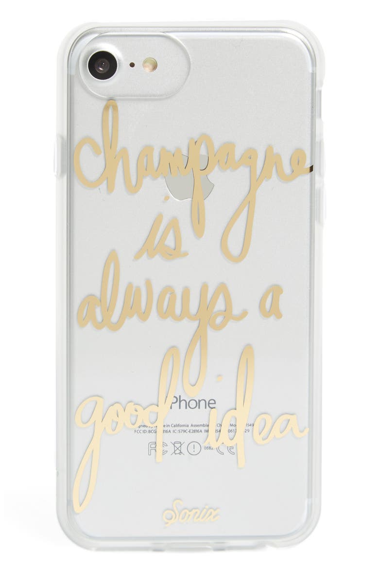 Champagne iPhone 6/6s/7/8 & 6/6s/7/8 Plus Case, Main, color, GOLD