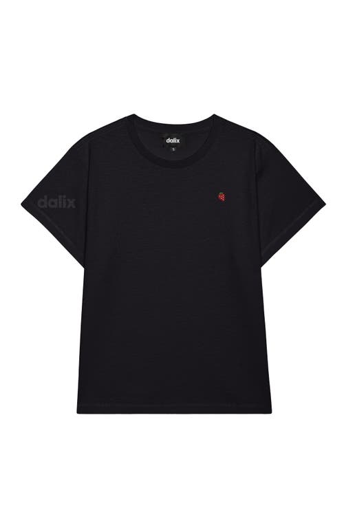 Dalix Womens Lil Strawberry Lightweight High Waisted Tee In Black
