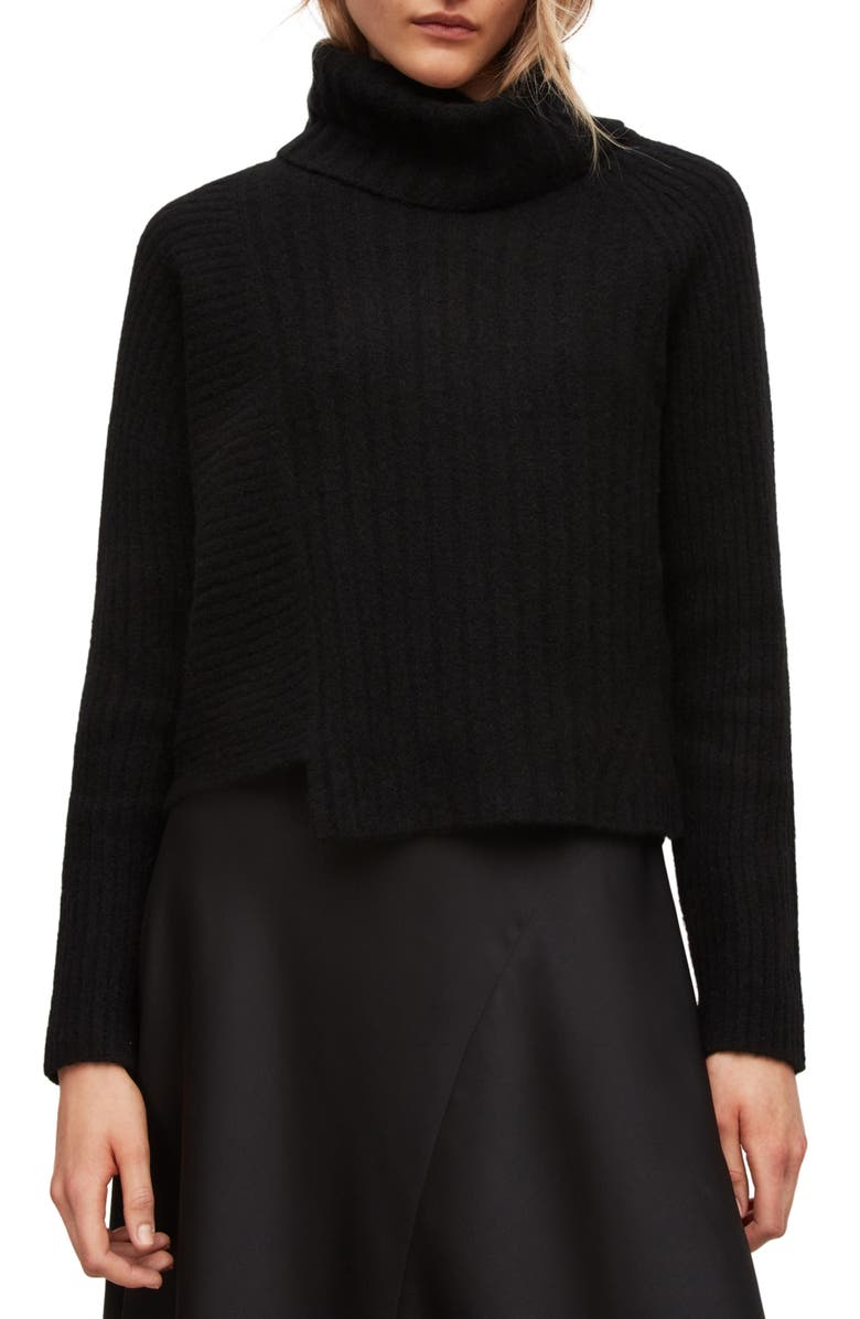 AllSaints Juni Turtleneck Sweater & Sleeveless Dress, Alternate, color,