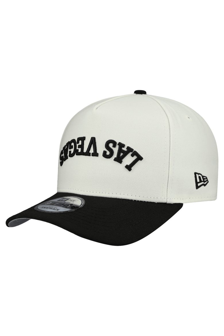 Men's New Era  Cream Las Vegas Raiders Upside Down 9FIFTY A-Frame Snapback Hat, Alternate, color, Cream
