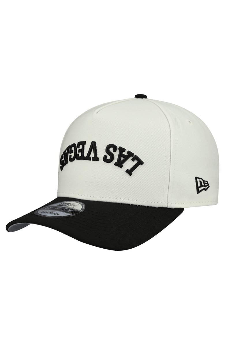 New Era Men
s New Era  Cream Las Vegas Raiders Upside Down 9FIFTY A-Frame Snapback Hat, Alternate, color, Cream