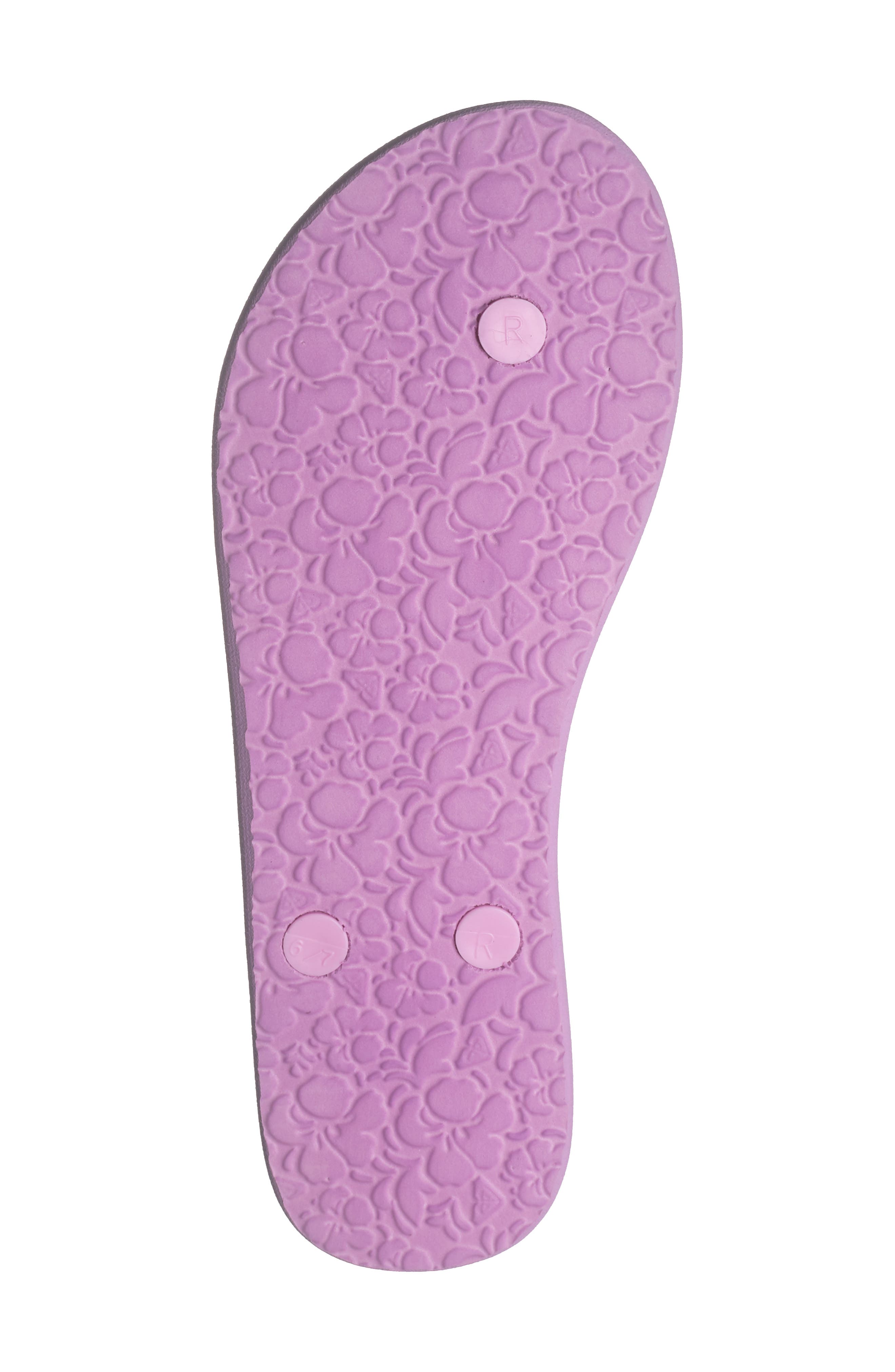 Roxy Antilles II Flip Flop, Alternate, color, Light Purple
