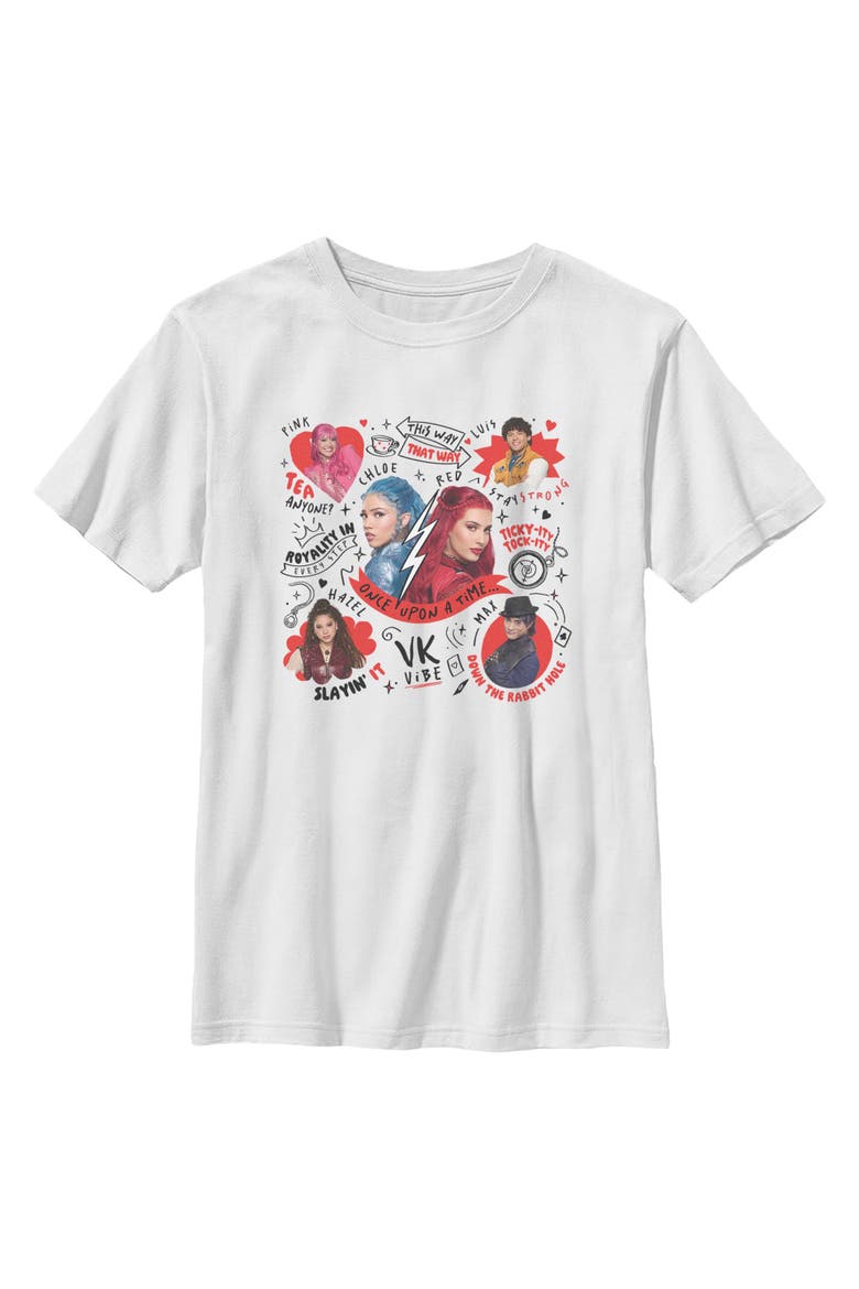 Boy's Descendants Wicked Wonderland Team Once Upon A Time  Graphic T-Shirt, Main, color, White