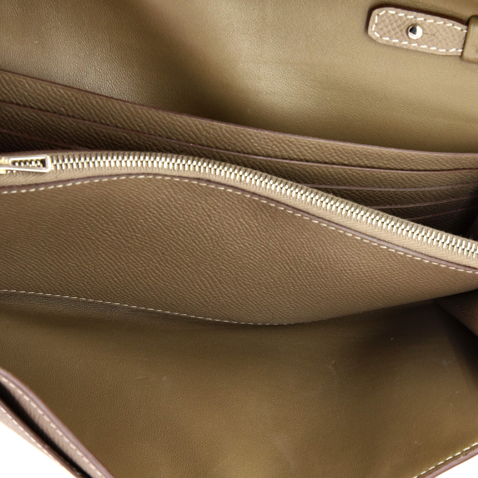 Pre-Owned Hermes Constance To Go Wallet Epsom, Alternate, color, Etoupe