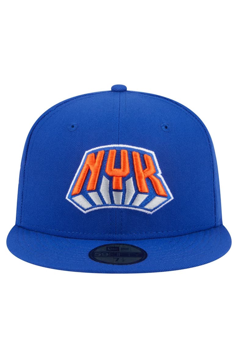 Men's New Era  Blue New York Knicks Deceptor 59FIFTY Fitted Hat, Alternate, color, Blue