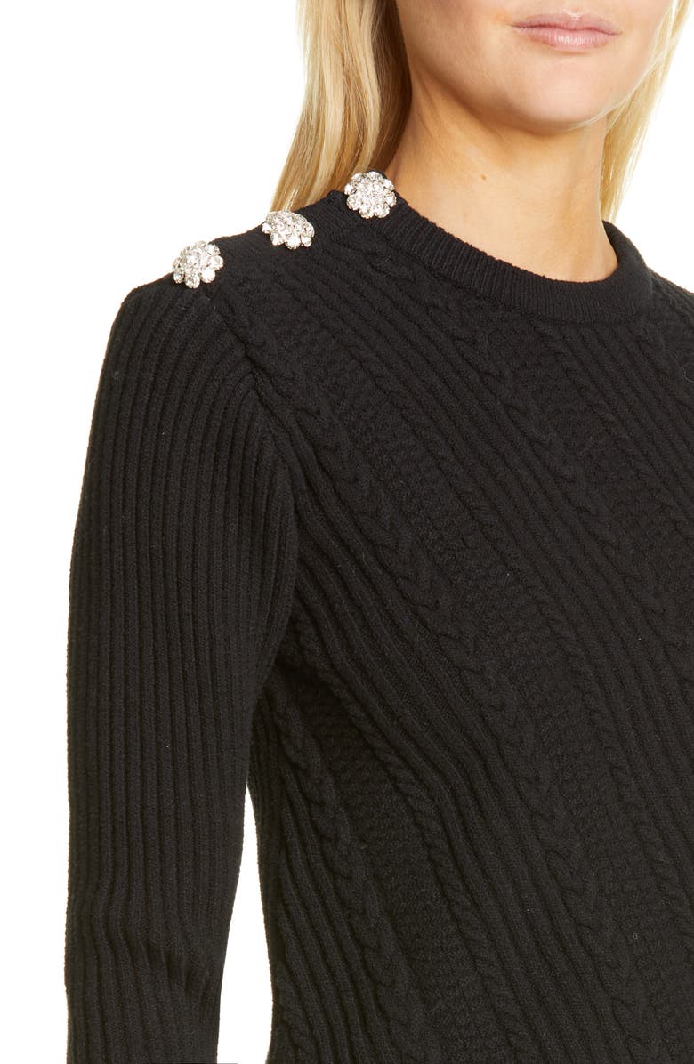 Ganni Cotton Blend Sweater, Alternate, color,