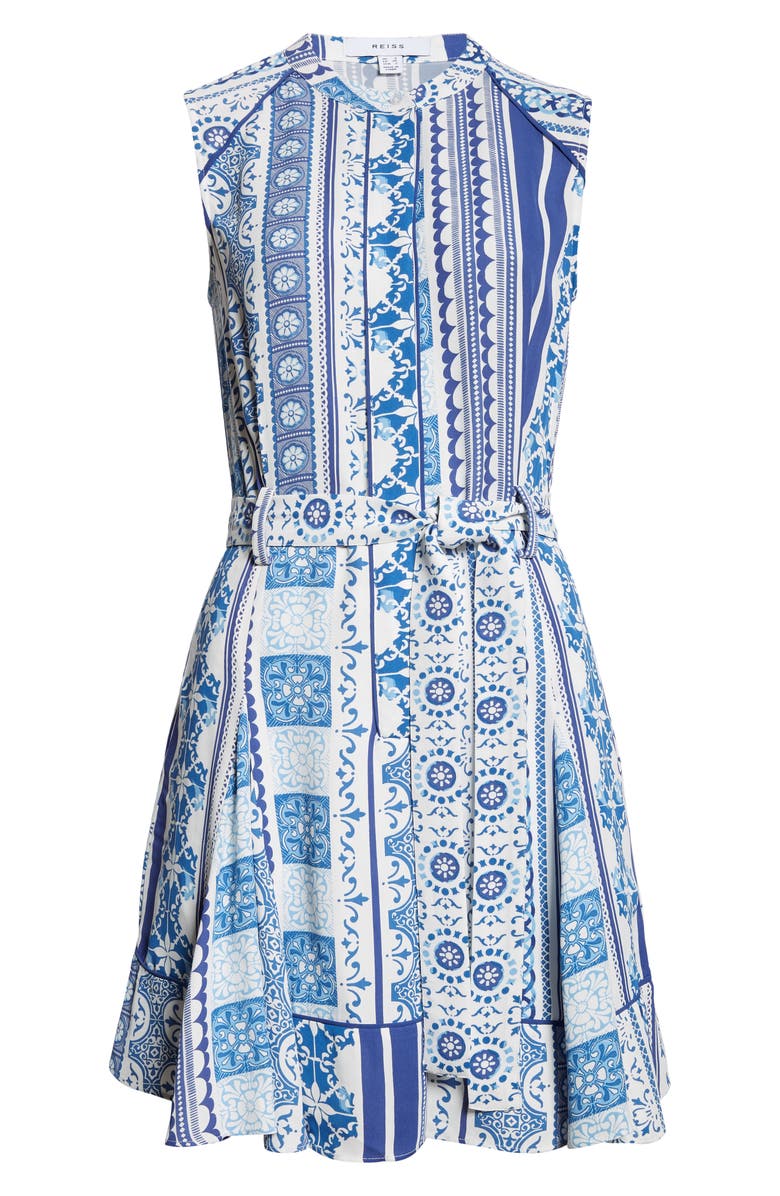 Reiss Florence Mixed Print Sleeveless Dress, Alternate, color,
