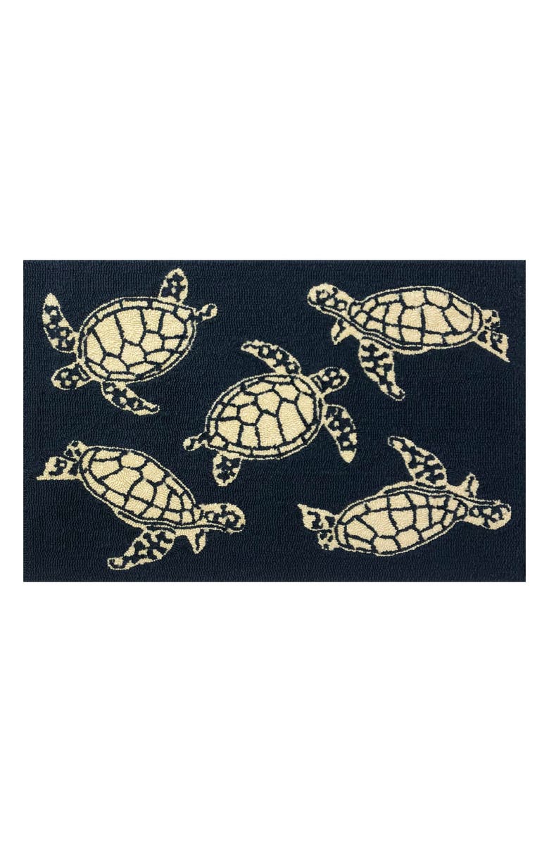 R16 HOME Sea Turtle Doormat, Main, color, Indigo