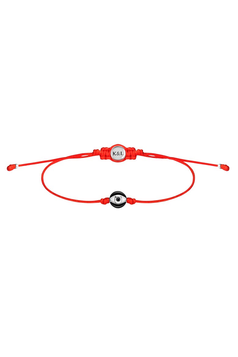 Men's Red String Evil Eye Bracelet Fierce Protector, Main, color, Red/black/silver/white