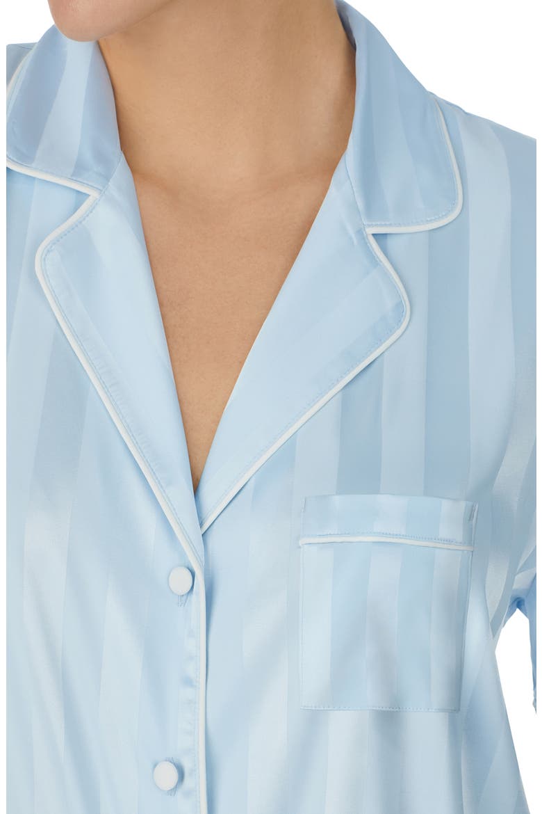 print short pajamas, Alternate, color, AQUA STRIPE