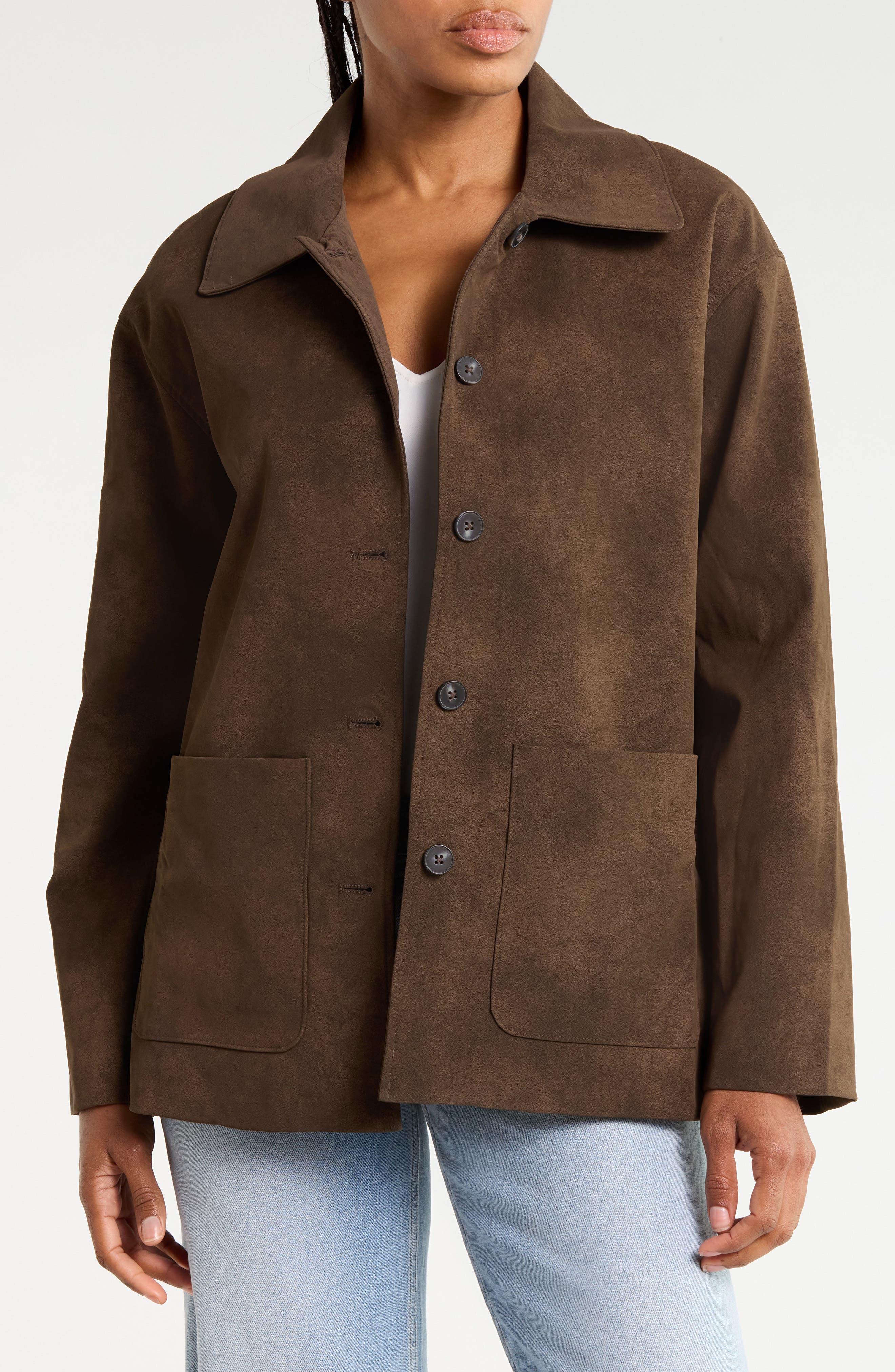 Faux Suede Jacket