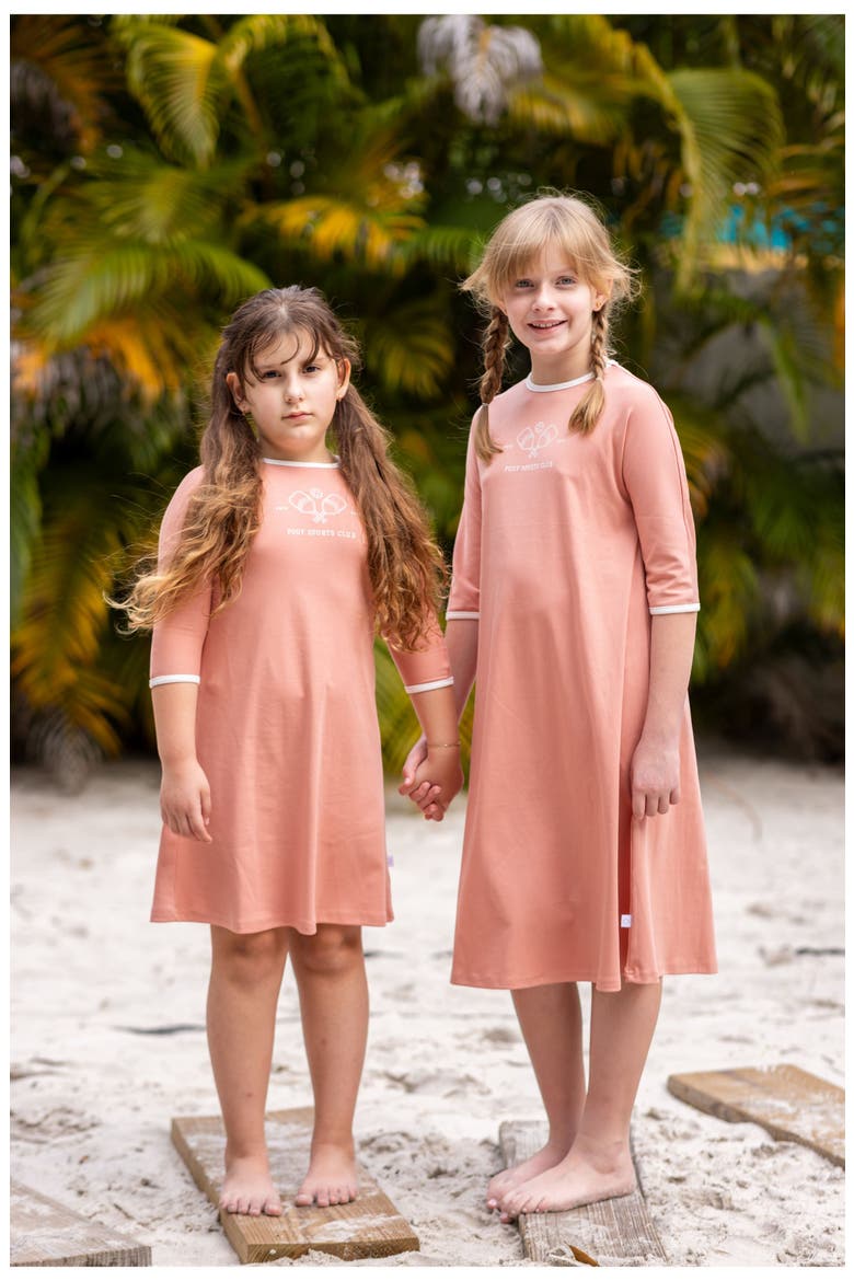 Pickleball 3/4 Sleeve Dress, Alternate, color, Pink