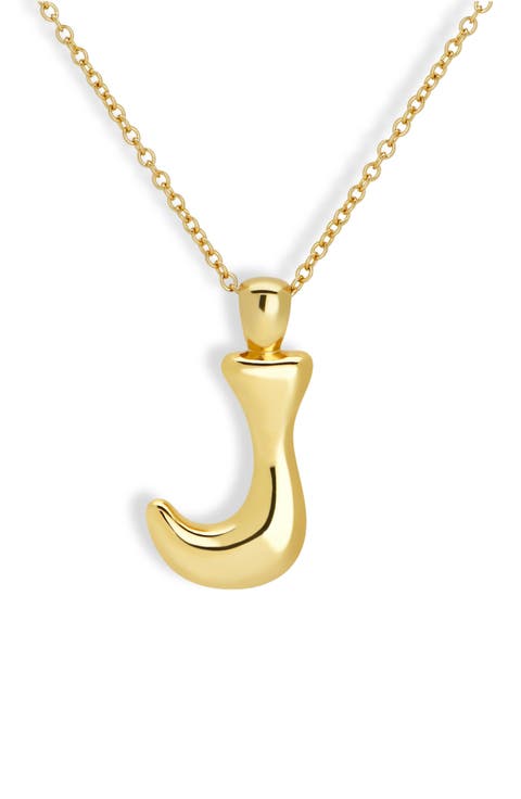 Blake Bubble Letter Pendant Necklace