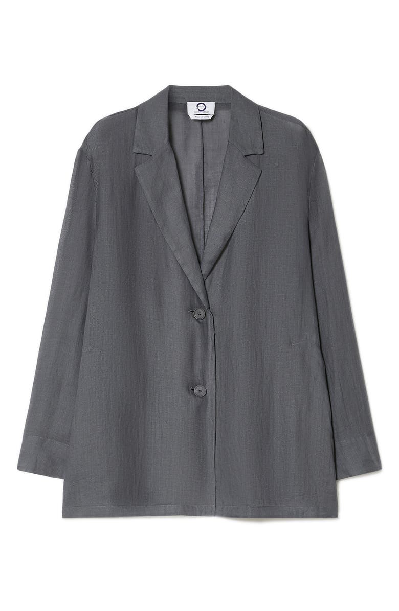 Marina Rinaldi Vozioso Ramie Jacket, Alternate, color, Medium Grey