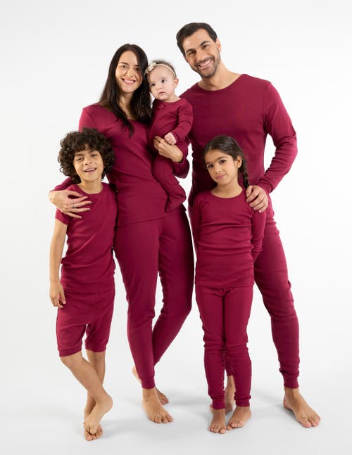 Leveret Cotton Solid Matching Family Pajamas In Brown