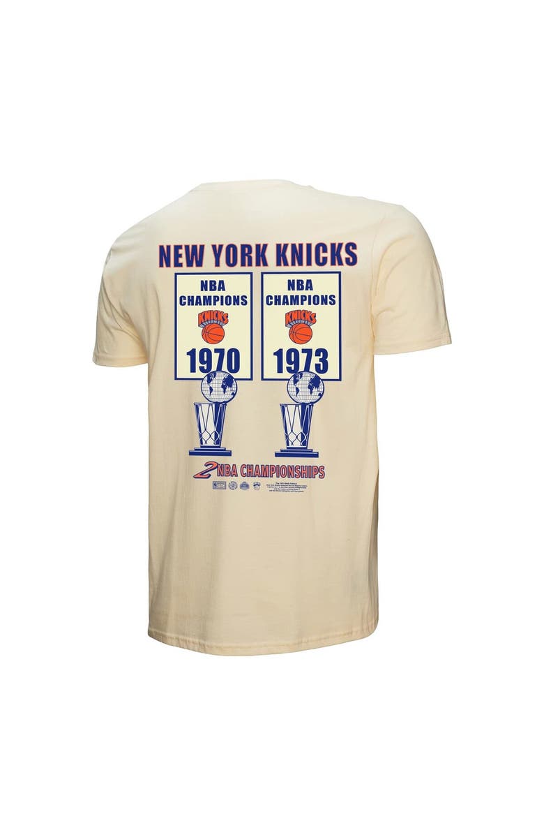 Mitchell & Ness Men's Mitchell & Ness Cream New York Knicks Hardwood Classics Champions Vintage T-Shirt, Alternate, color, Cream