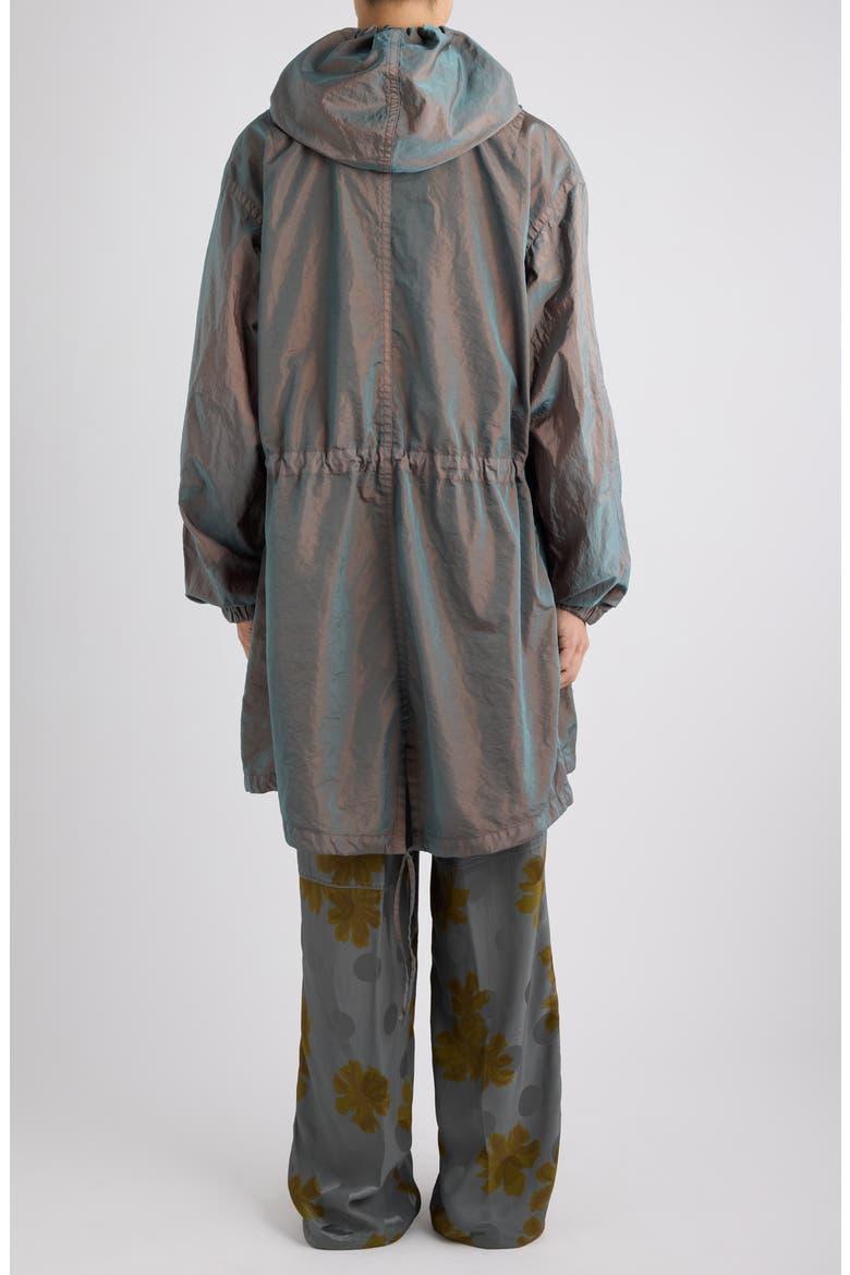 Voxer Hooded Nylon Blend Jacket, Alternate, color, SKY