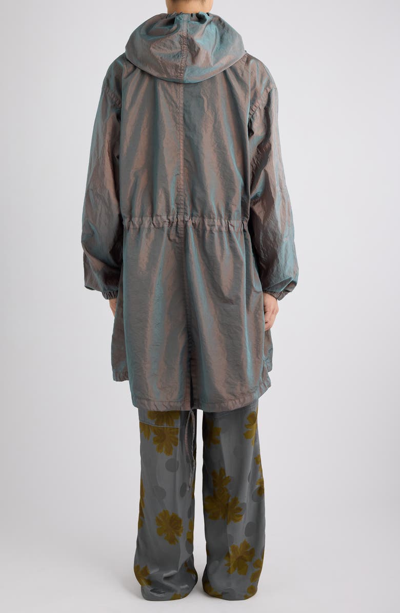 Dries Van Noten Voxer Hooded Nylon Blend Jacket, Alternate, color, Sky