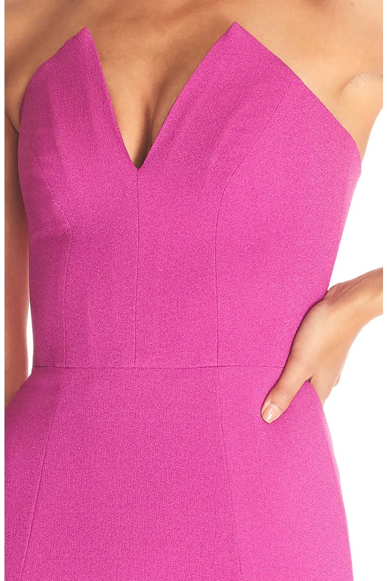 Fernanda Strapless Evening Gown, Alternate, color, HIBISCUS