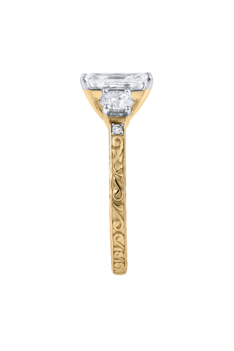 Marilyn 14K Gold 2.65 Ct Radiant Lab Grown Diamond Engagement Ring, Alternate, color, 14K Yellow Gold