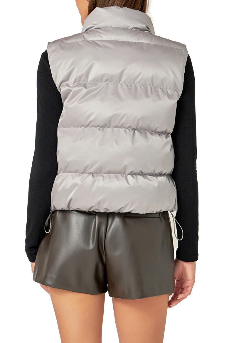 Cropped Puffer Vest, Alternate, color, GREY