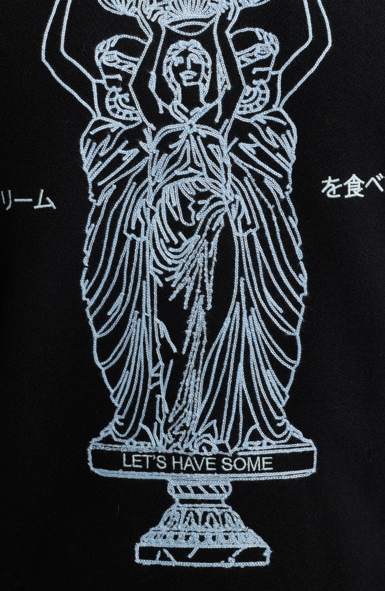 ICECREAM Creme Wool Blend Varsity Jacket, Alternate, color, 