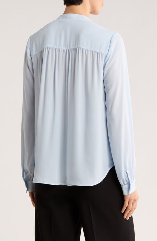 Gemma + Jane Long Sleeve Button-up Shirt In Blue