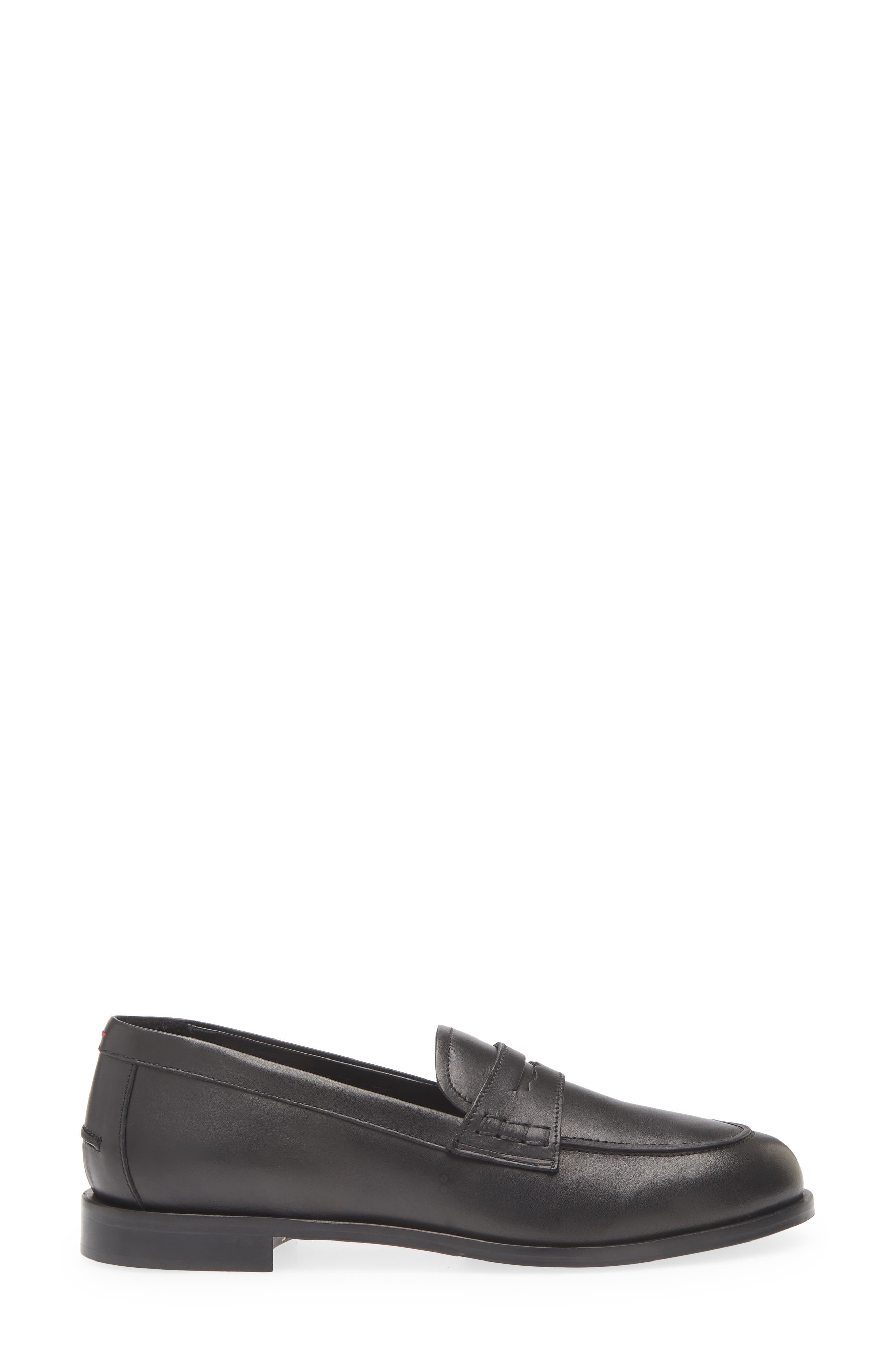 aeyde Oscar Penny Loafer, Alternate, color, Black