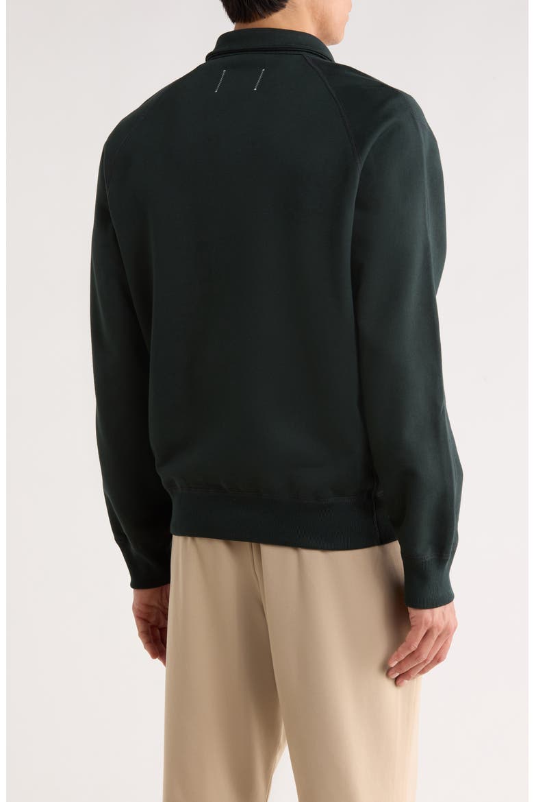 Standard Midweight Terry Half Zip Pullover, Alternate, color, PETROL