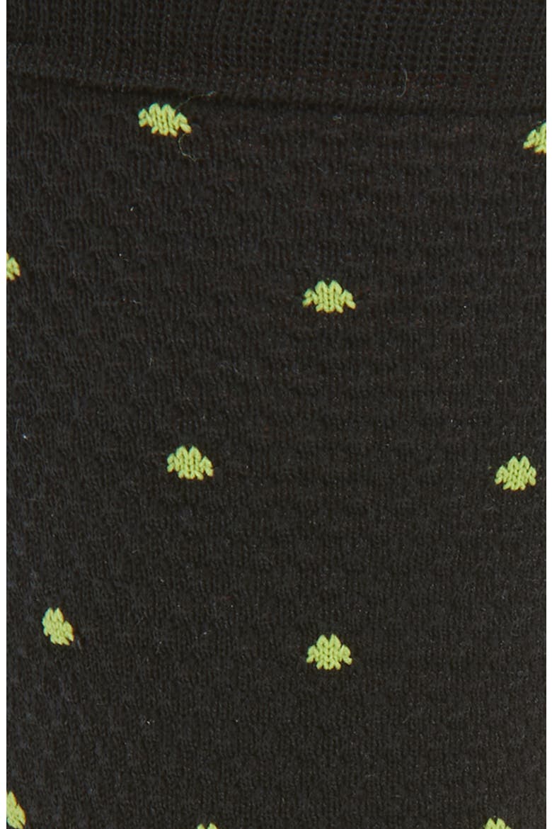 Naven Polka Dot Cotton Blend Dress Socks, Alternate, color, BLACK