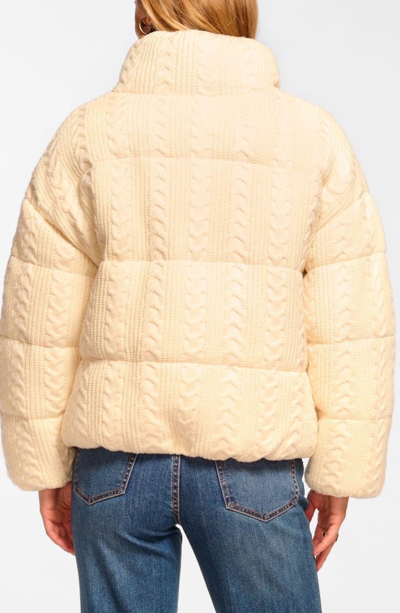 Ramy Brook Eliana Knit Puffer Jacket, Alternate, color, Winter White