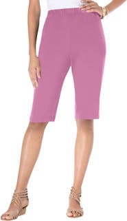 Roaman's Plus Size Soft Knit Pull On Bermuda Short