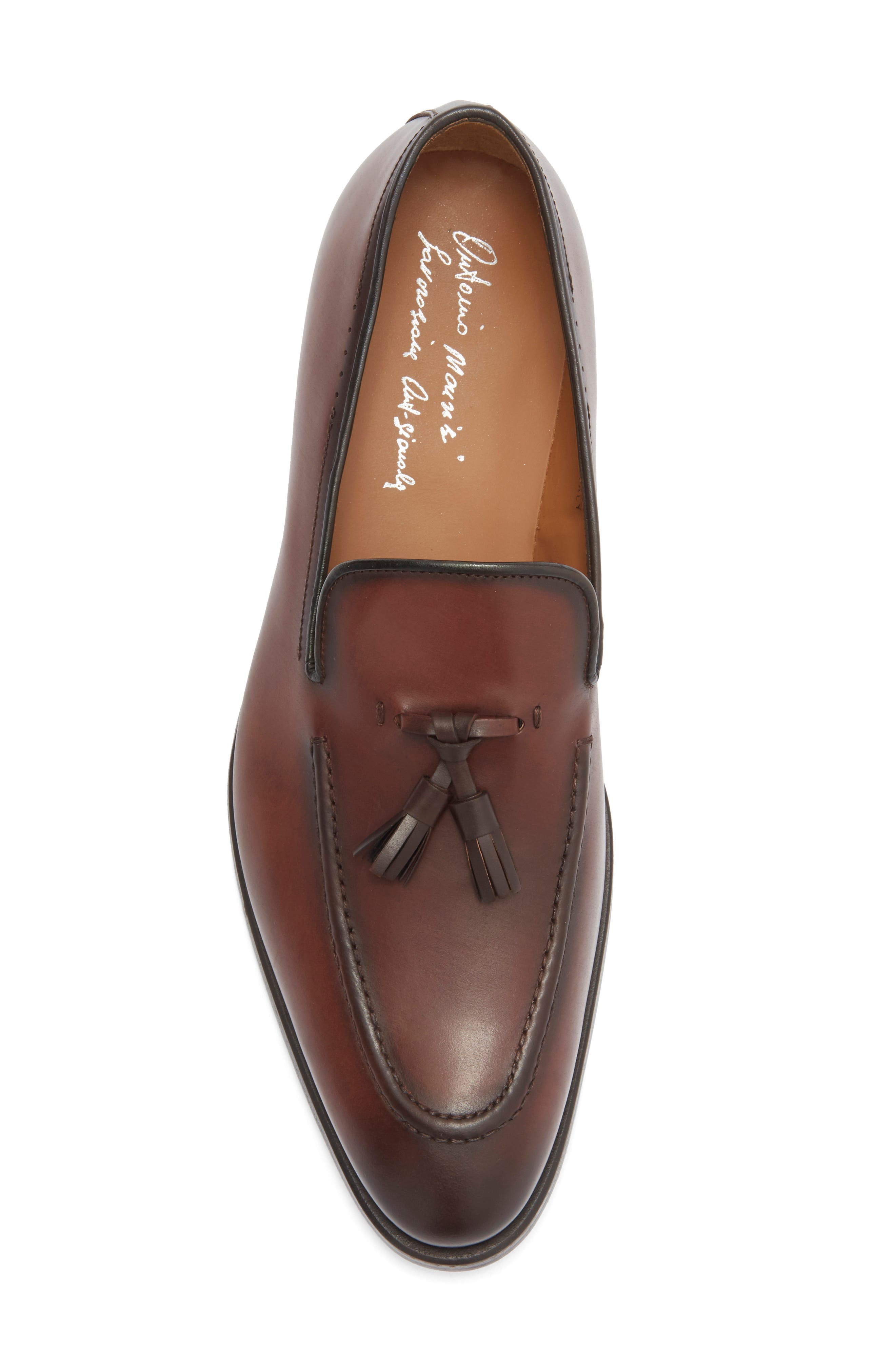 ANTONIO MAURIZI Tassel Loafer, Alternate, color, Mahogany