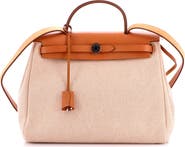 Pre-Owned Hermes Herbag Zip Criss Viking Toile and Leather 31