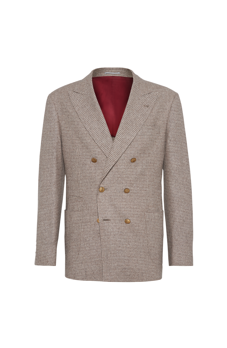 Brunello Cucinelli Flannel blazer, Main, color, Bark