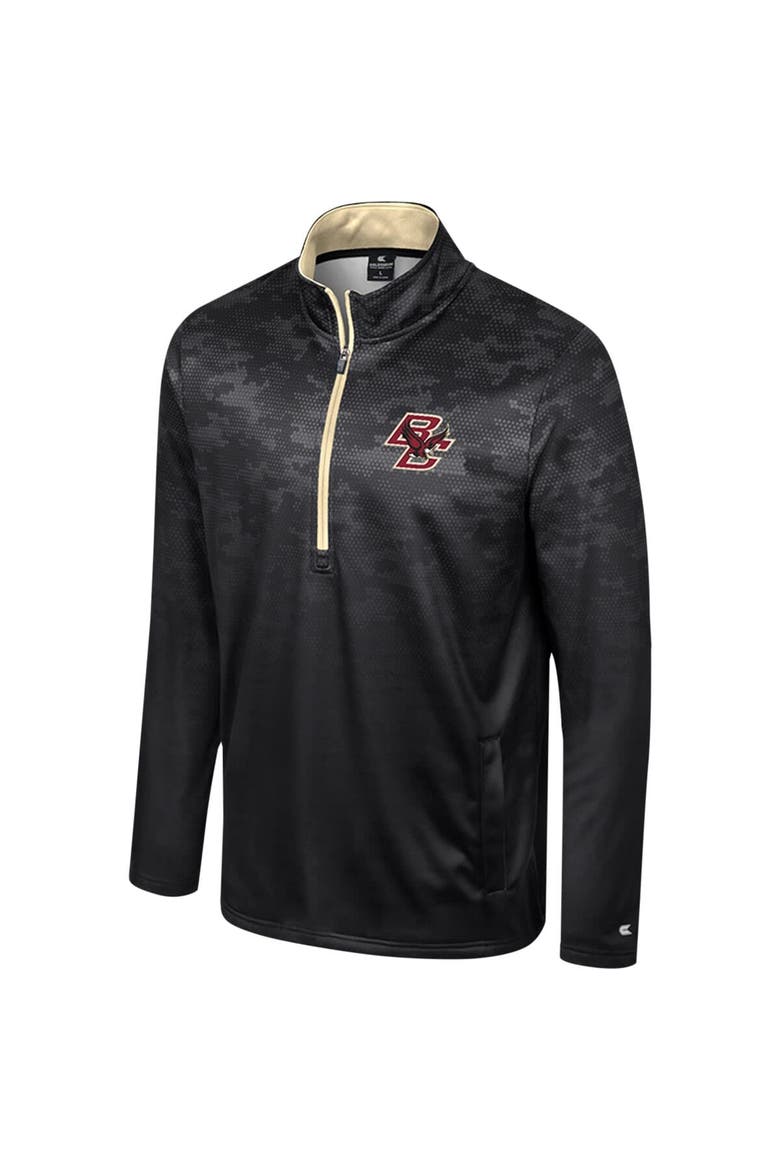 Men's Colosseum  Black Boston College Eagles The Machine Half-Zip Jacket, Alternate, color, Black
