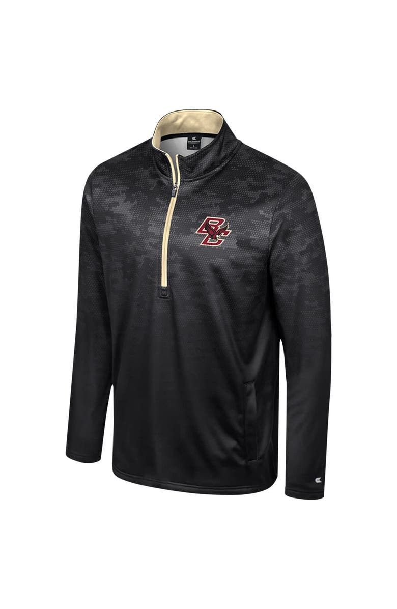 COLOSSEUM Men's Colosseum  Black Boston College Eagles The Machine Half-Zip Jacket, Alternate, color, Black